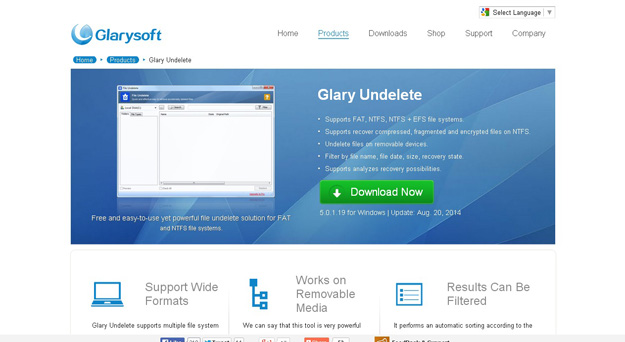 Glary Undelete - 数据恢复工具 Windows