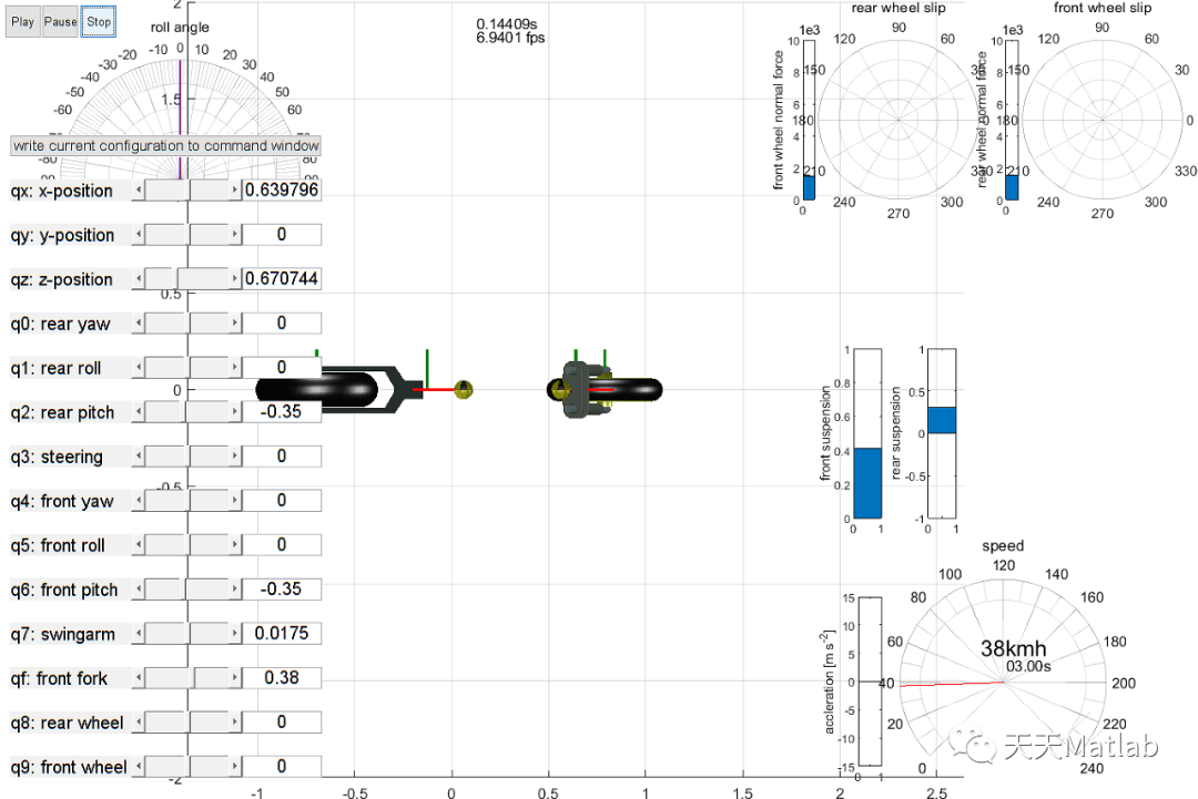 【物理应用】基于Matlab模拟13自由度摩托车模型