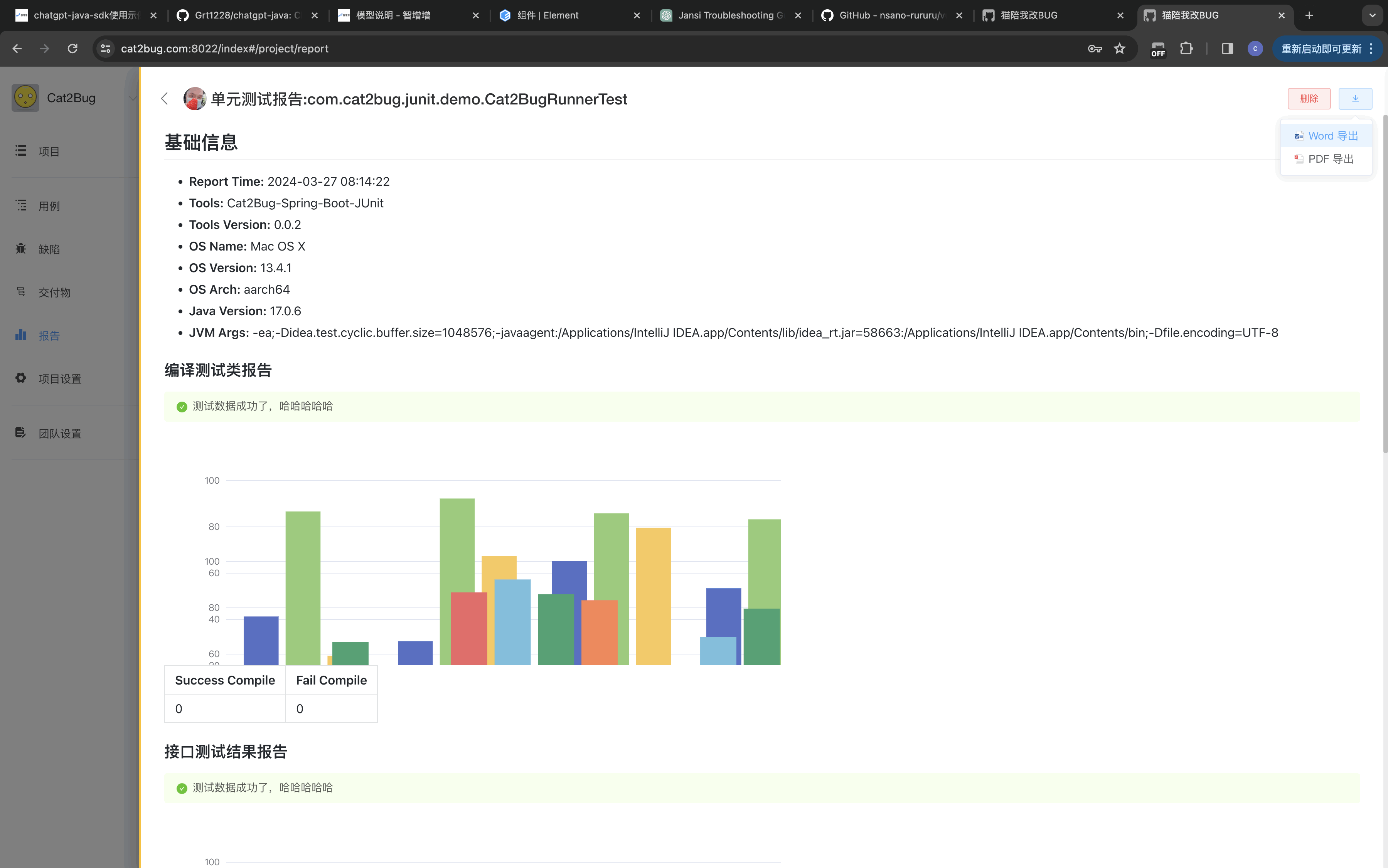 Cat2Bug-Platform报告功能介绍