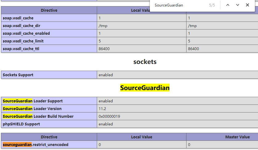 linux系统虚拟主机开启支持SourceGuardian（sg11）加密组件