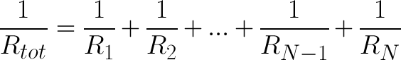 1/随机数 = 1/R1 + 1/R2 + ... + 1/R（N-1） + 1/RN