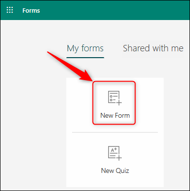 The "New Forms" option.