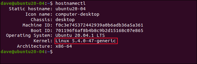 hostnamectl in a terminal window.