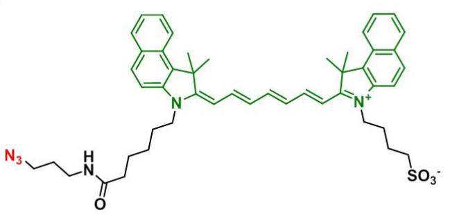 荧光点击试剂ICG-N3， ICG-azide，根据具体的需求进行定制， 避免频繁的溶解和冻干，取用时注意干燥