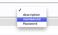 LDAP memberuid entry menu