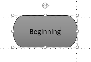 typing text into a shape