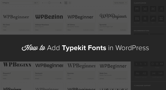 Typekit Fonts in WordPress