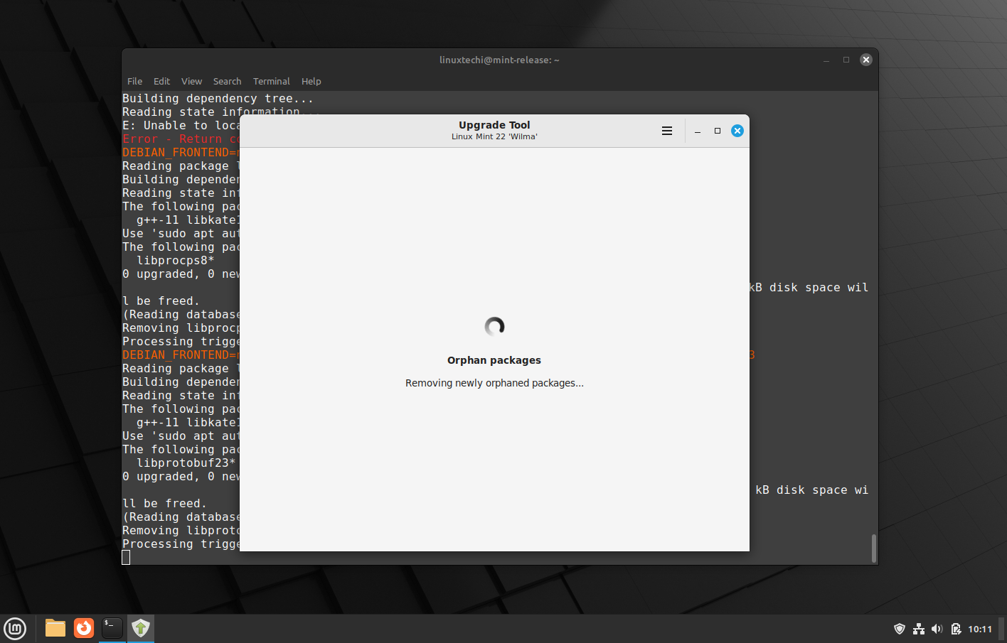 Removing Orphan Package During Linux Mint Upgrade