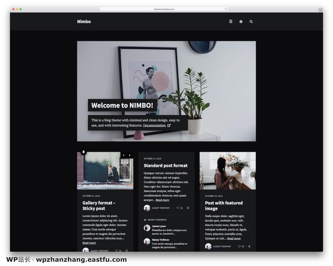 nimbo 个人博客 wordpress 主题