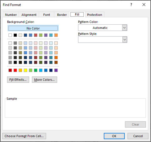 格式化单元格窗口以指定格式