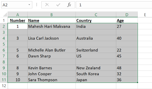 Highlight the dataset.