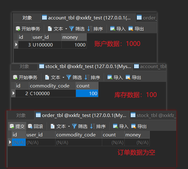 初始化数据