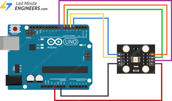 用arduino接线tcs230 tcs3200颜色传感器模块