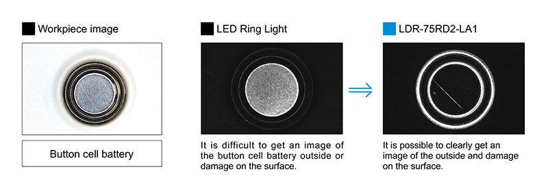 CCS环形低角度光源用于细微凹凸、损伤、刻印字符的成像——LDR2-LA1系列