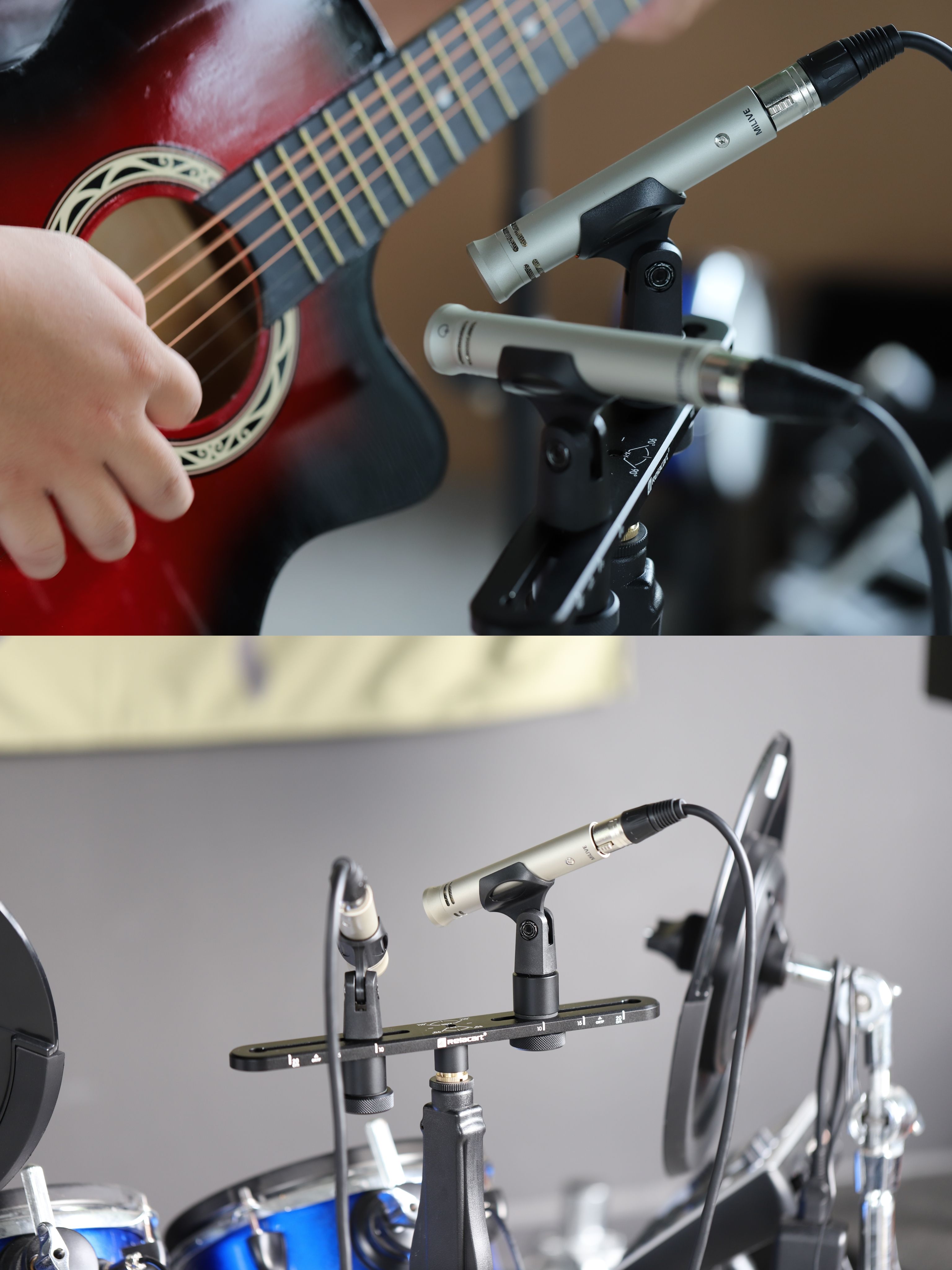 relacart力卡高性能乐器话筒小振膜麦克风立体声套装大合唱