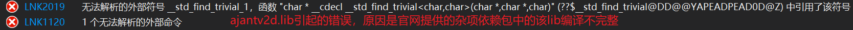 ajantv2d.lib错误
