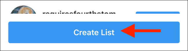 Tap "Create List." 