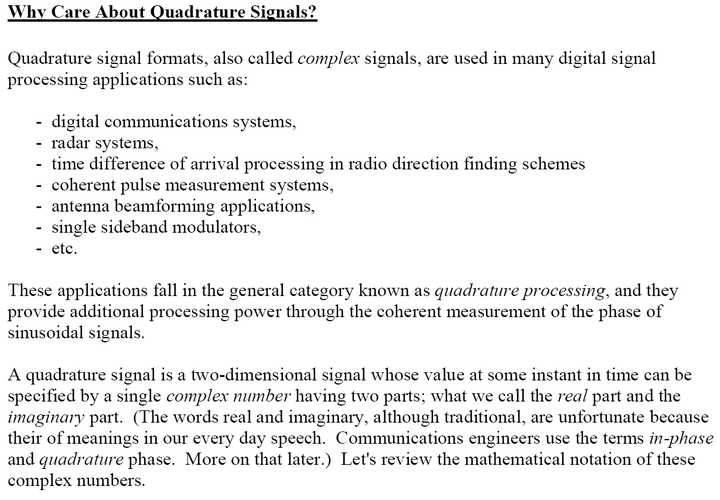 Quadrature Signals Complex, But Not Complicated_quad. signalCSDN博客