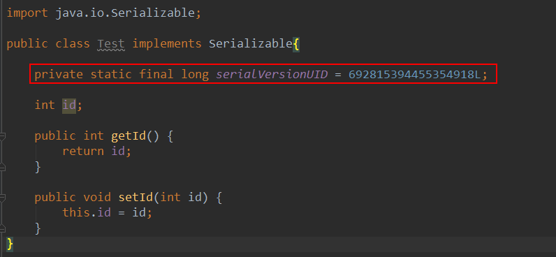 IDEA使用笔记（八）——自动生成 serialVersionUID 的设置