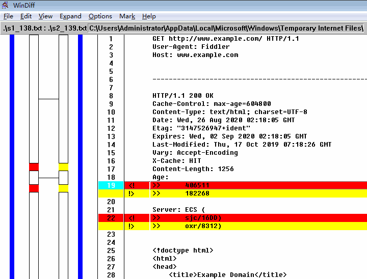 Fiddler如何比较两个接口请求？