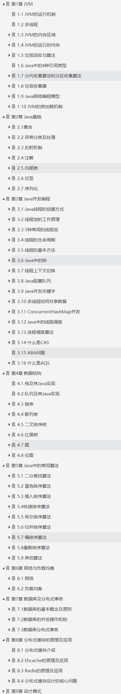 アリのシニアアーキテクト3年間の仕上げと共有：javaインタビューコアナレッジポイント原則ドキュメント