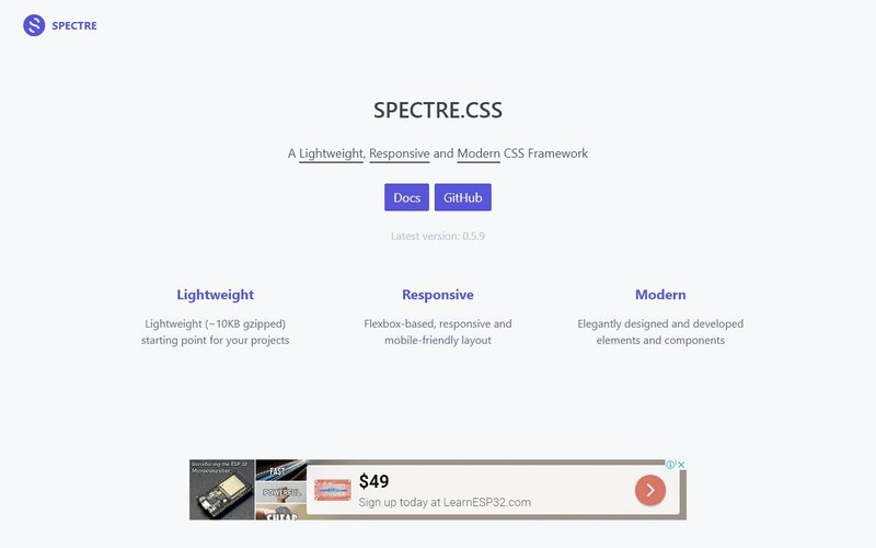 Spectrecss CSS Framework