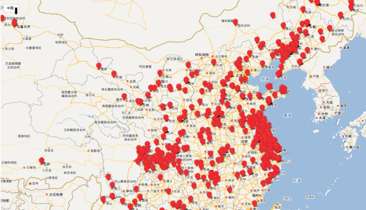 下面就详细介绍肯德基门店数据与分布可视化地图效果如何制作的