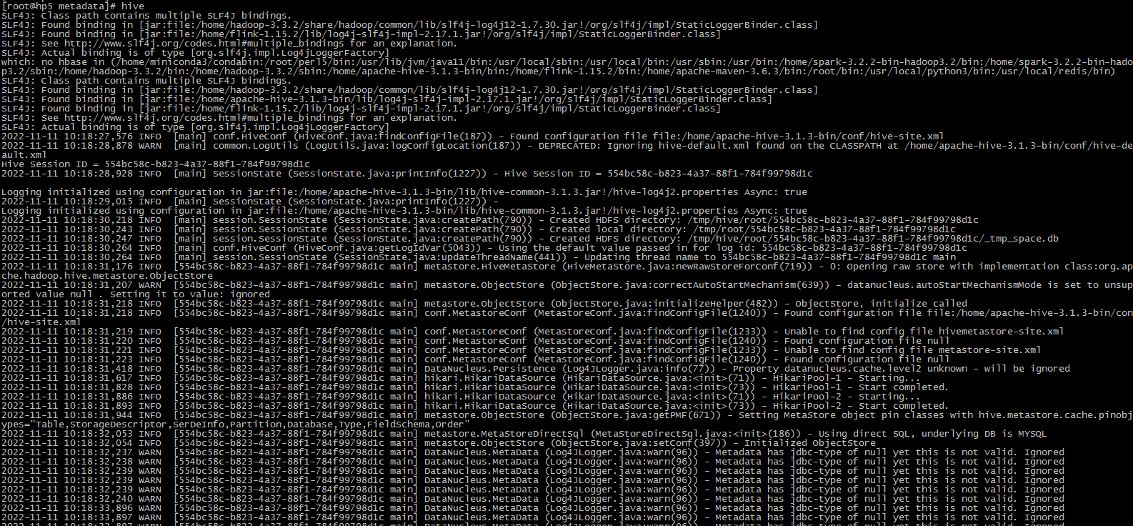 Hadoop 3.X 案例2:登陆Hive异常 Unable To Find Config File Hivemetastore-Site.Xml -  墨天轮