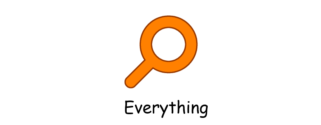 不像 windows 内置搜索,"everything" 默认显示电脑上每个文件和文件