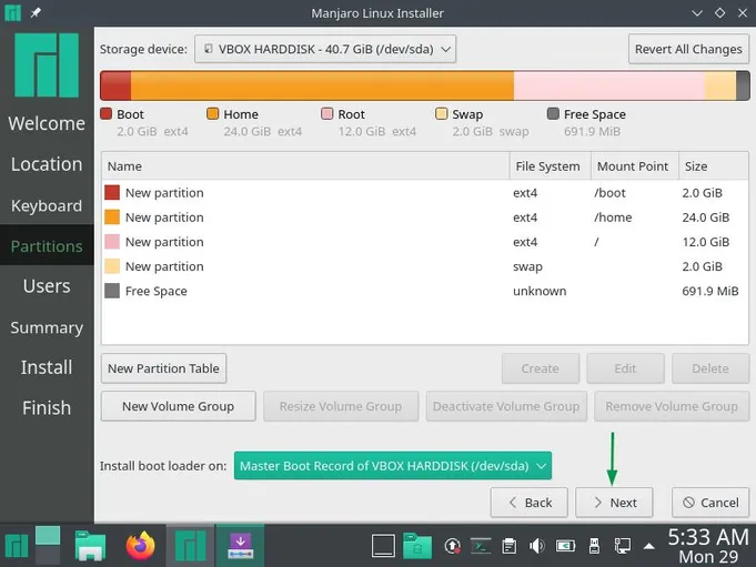Choose-Next-After-Partition-Creation-Manjaro21