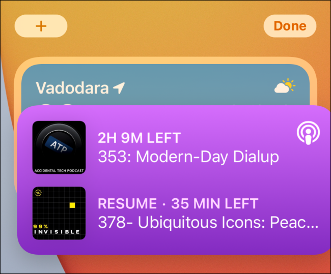 Drag and drop the widget you want to add on top of another one.