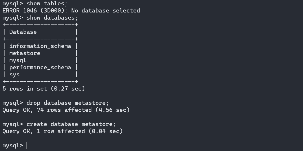 9、初始化元数据库时失败，遇到org.apache.hadoop.hive.metastore.HiveMetaException ...