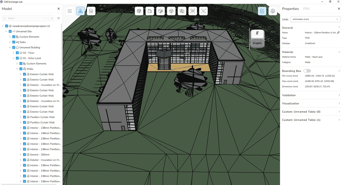 Revit 模型通常描述 3D 建筑模型