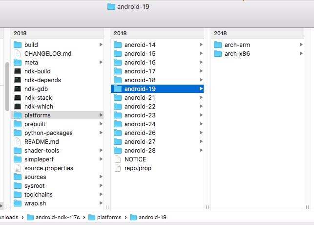 android-ndk-r17c,Android NDK-使用通过不同API级别编译的库