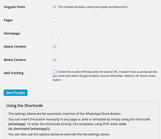 Setting up WhatsApp Share Button plugin for WordPress