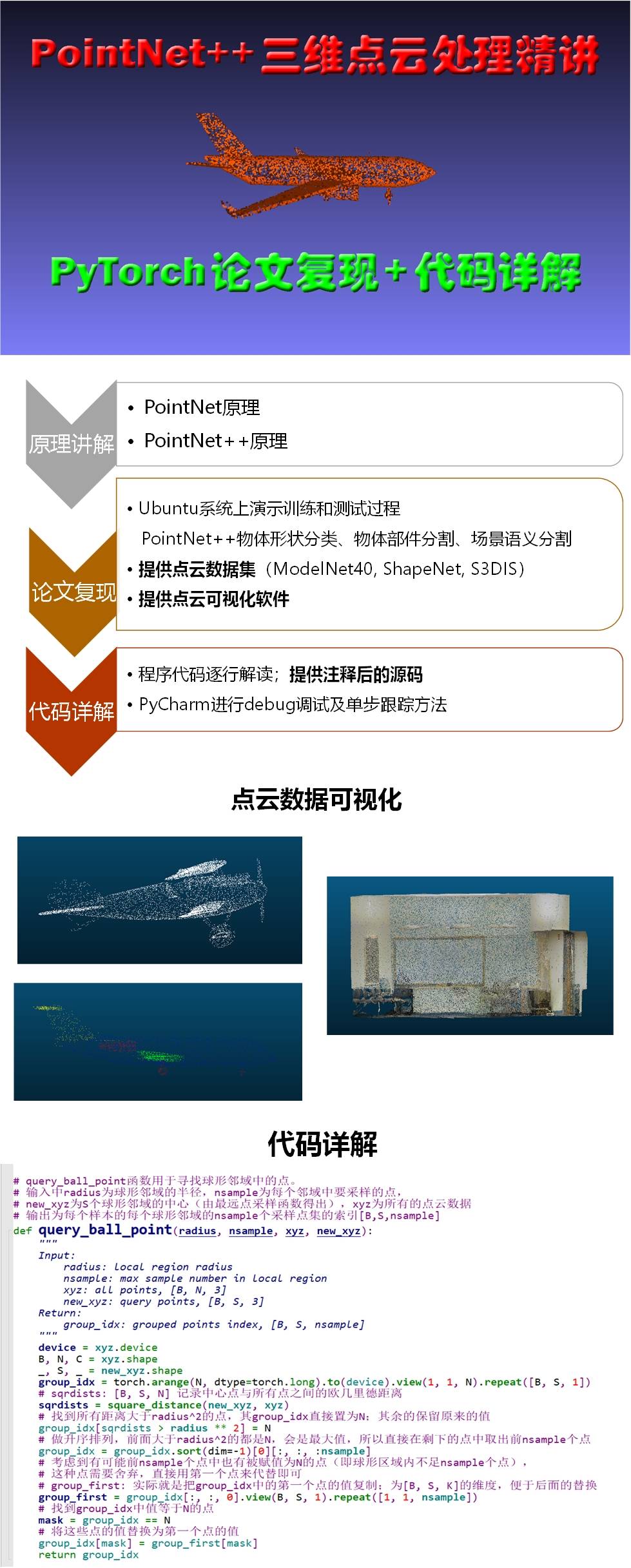 PointNet++三维点云处理精讲(PyTorch版):论文复现+代码详解_pointne++ 代码 pycharm复现 window-CSDN博客