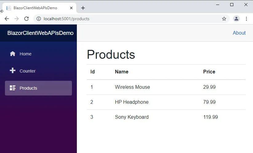 Blazor WebAssembly 应用程序中进行 HTTP 请求