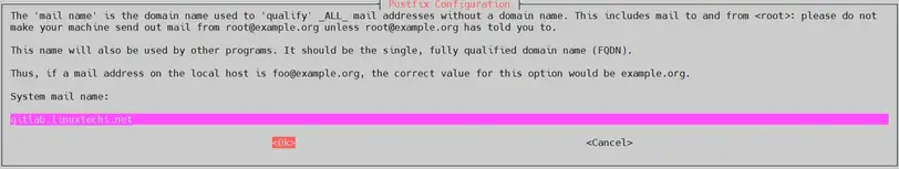 System-Hostname-Postfix-Gitlab-Ubuntu