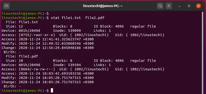 Stat-command-with-multiple-files