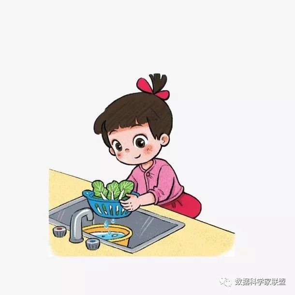 洗菜简笔画彩色图片