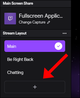 Select an option in the "Stream Layout" menu.