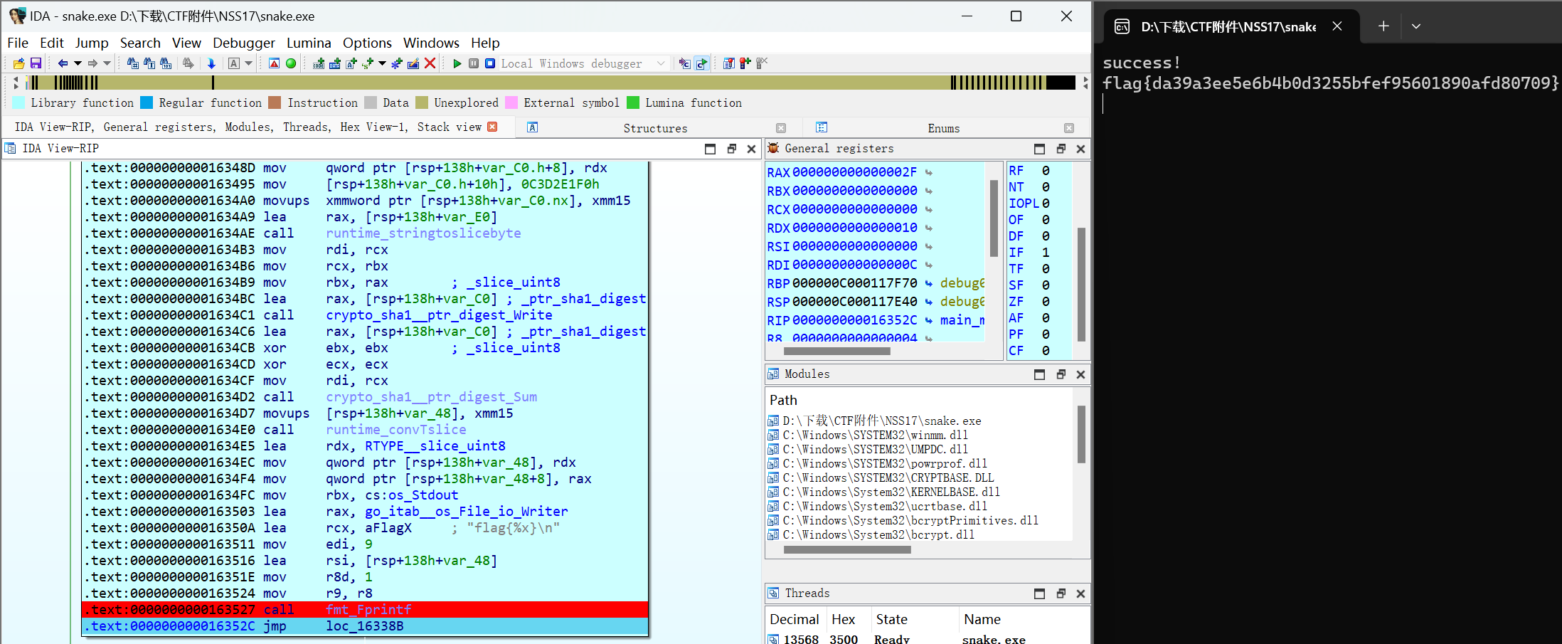 NSSCTF Round#17 RE snake WP