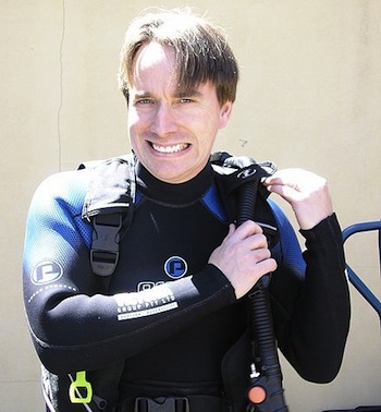 Linus Torvalds in Scuba Gear