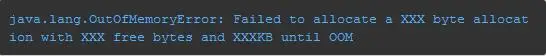图 2-3 堆内存不够导致的 OOM 的错误信息
