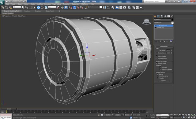 3D Studio Max モデリング チュートリアル未来的なボルトガン