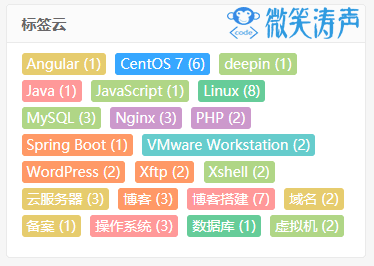 WordPress自定义代码实现圆角彩色标签云