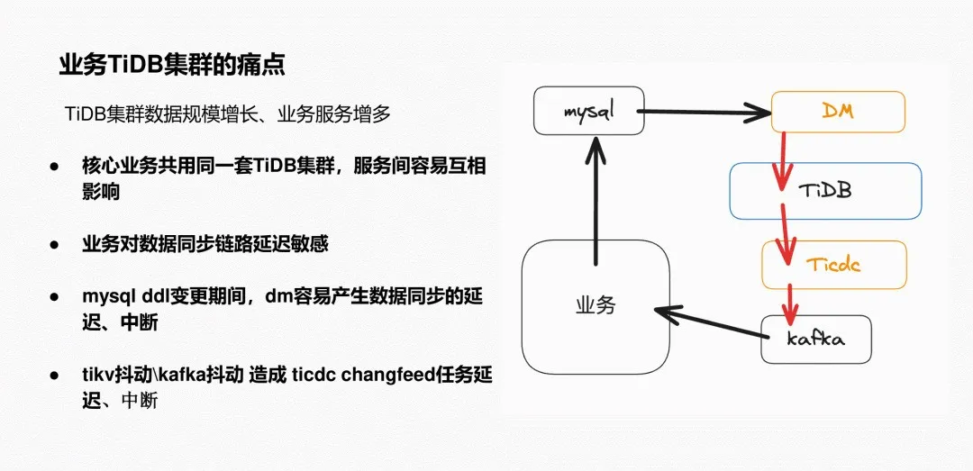 业务TiDB集群的痛点