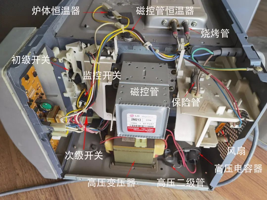 微波炉风扇三根接线图图片