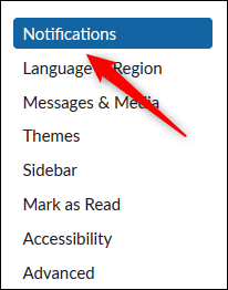 Click "Notifications."