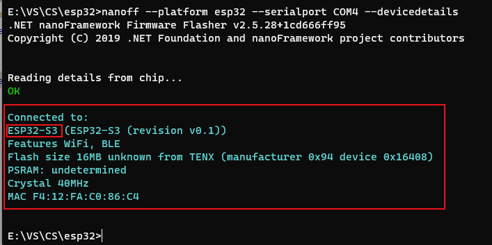 NanoFramework操作ESP32（一）_基础元器件篇（一）_安装环境_调试工具_05